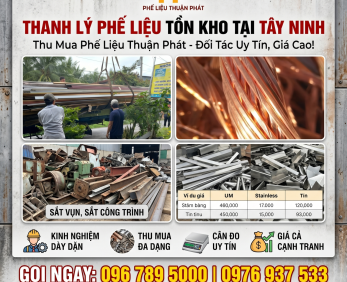Thu Mua Phế Liệu Tây Ninh Giá Cao - Tận Nơi, Thanh Toán Liền Tay