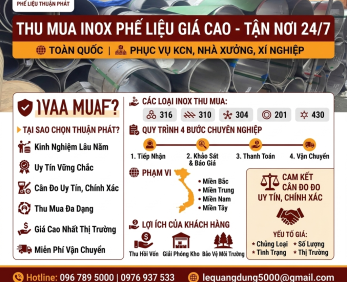 Thu Mua Inox Phế Liệu Giá Cao - Thu Mua Tận Nơi 24/7