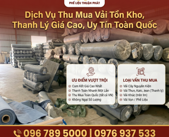 Thu Mua Vải Tồn Kho Giá Cao - Thanh Lý Toàn Quốc