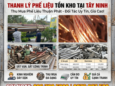 Thu Mua Phế Liệu Tây Ninh Giá Cao - Tận Nơi, Thanh Toán Liền Tay