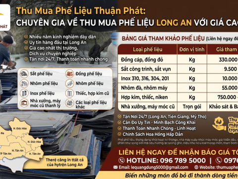 Thu Mua Phế Liệu Đồng Giá Cao Tại Đức Hòa Long An – Tận Nơi, Uy Tín