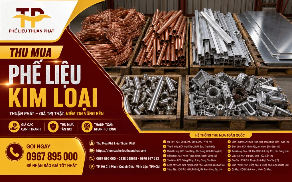 Đồng, dây cáp điện, nhôm và inox phế liệu được phân loại