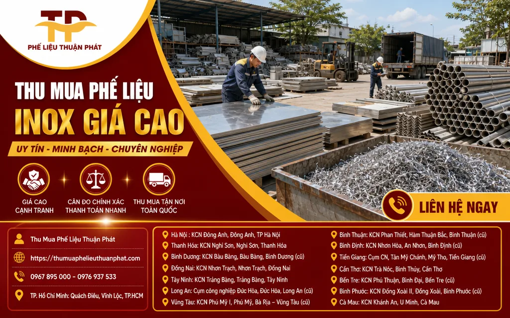 Kho thu mua inox phế liệu được ph&acirc;n loại tại H&agrave; Nội
