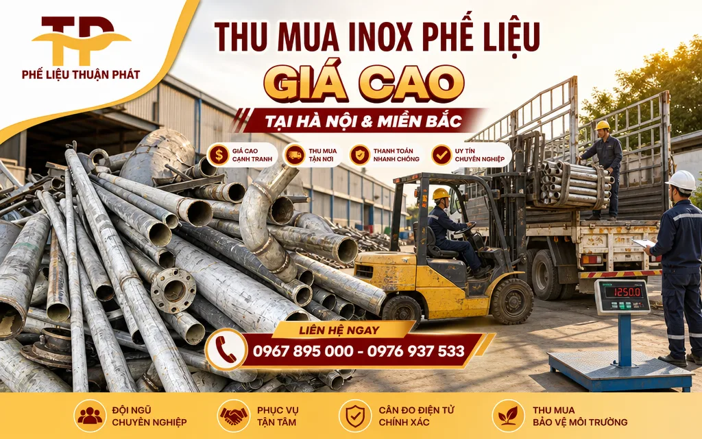 Thu gom inox phế liệu tận nơi tại H&agrave; Nội v&agrave; miền Bắc