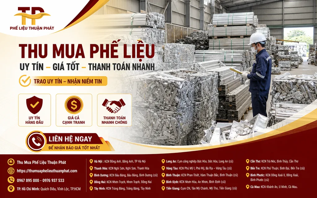 Nh&ocirc;m v&agrave; kẽm phế liệu được ph&acirc;n loại tại kho thu mua ở H&agrave; Nội