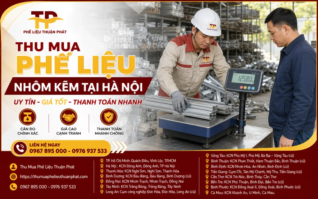 Nh&acirc;n vi&ecirc;n c&acirc;n v&agrave; kiểm tra nh&ocirc;m kẽm phế liệu c&ocirc;ng khai