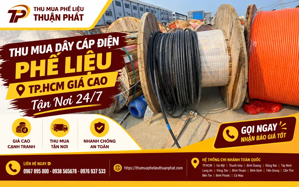 Nh&acirc;n vi&ecirc;n thu gom d&acirc;y c&aacute;p điện thanh l&yacute; tại nh&agrave; xưởng an to&agrave;n