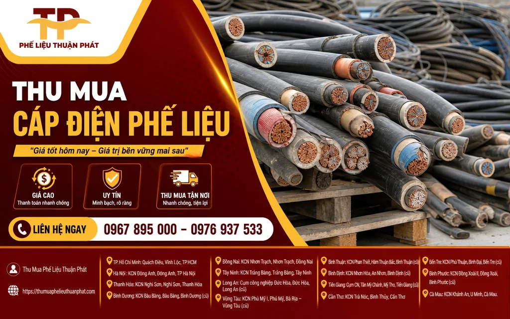 D&acirc;y c&aacute;p điện cũ với l&otilde;i đồng v&agrave; lớp vỏ c&aacute;ch điện