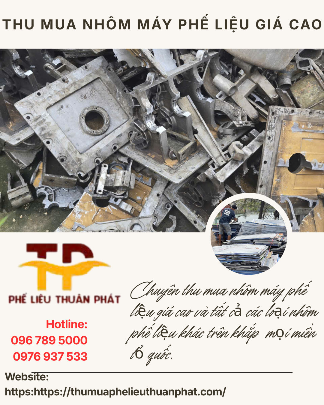 Thu mua nhôm máy phế liệu giá cao tận nơi