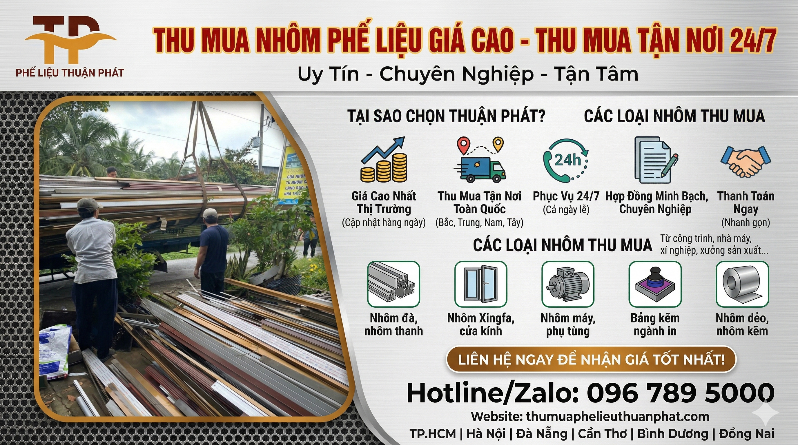 Thu mua nhôm phế liệu giá cao