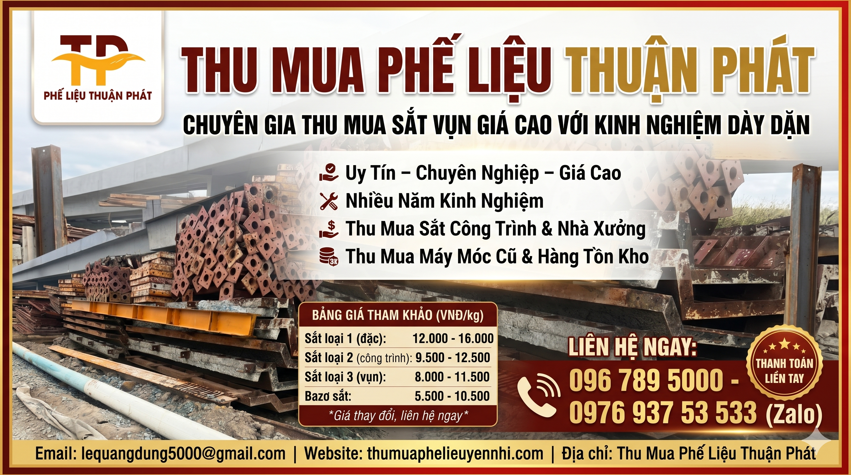 Thu Mua Sắt Vụn Gi&aacute; Cao - Thu Mua Tận Nơi 24/7
