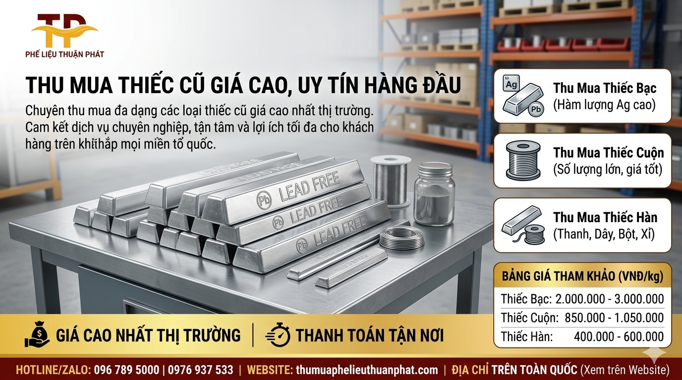 Thu Mua Thiếc Cũ Gi&aacute; Cao To&agrave;n Quốc- Thu Mua Tận Nơi 24/7