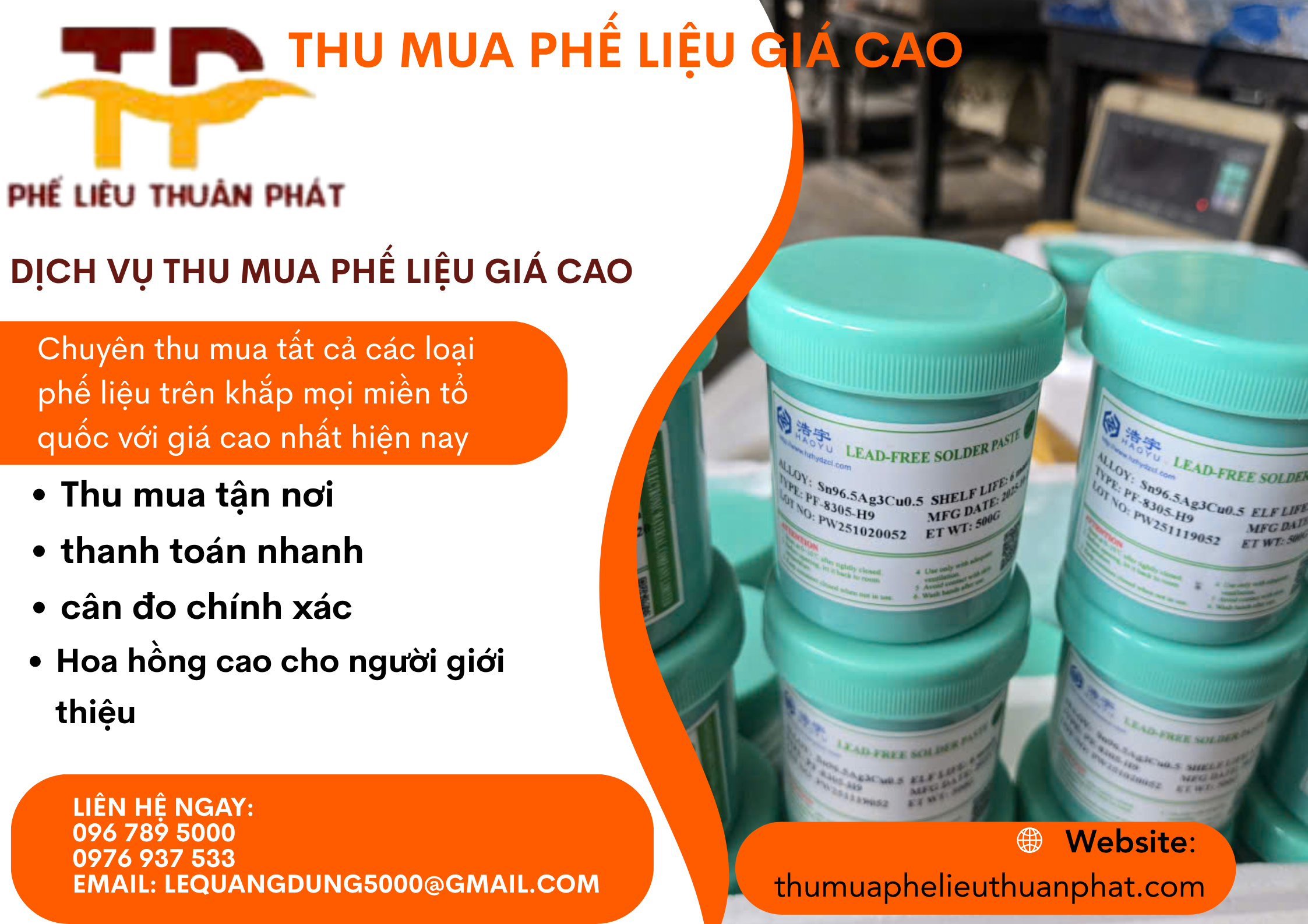 Thu mua thiếc phế liệu giá cao tại Hà Nội