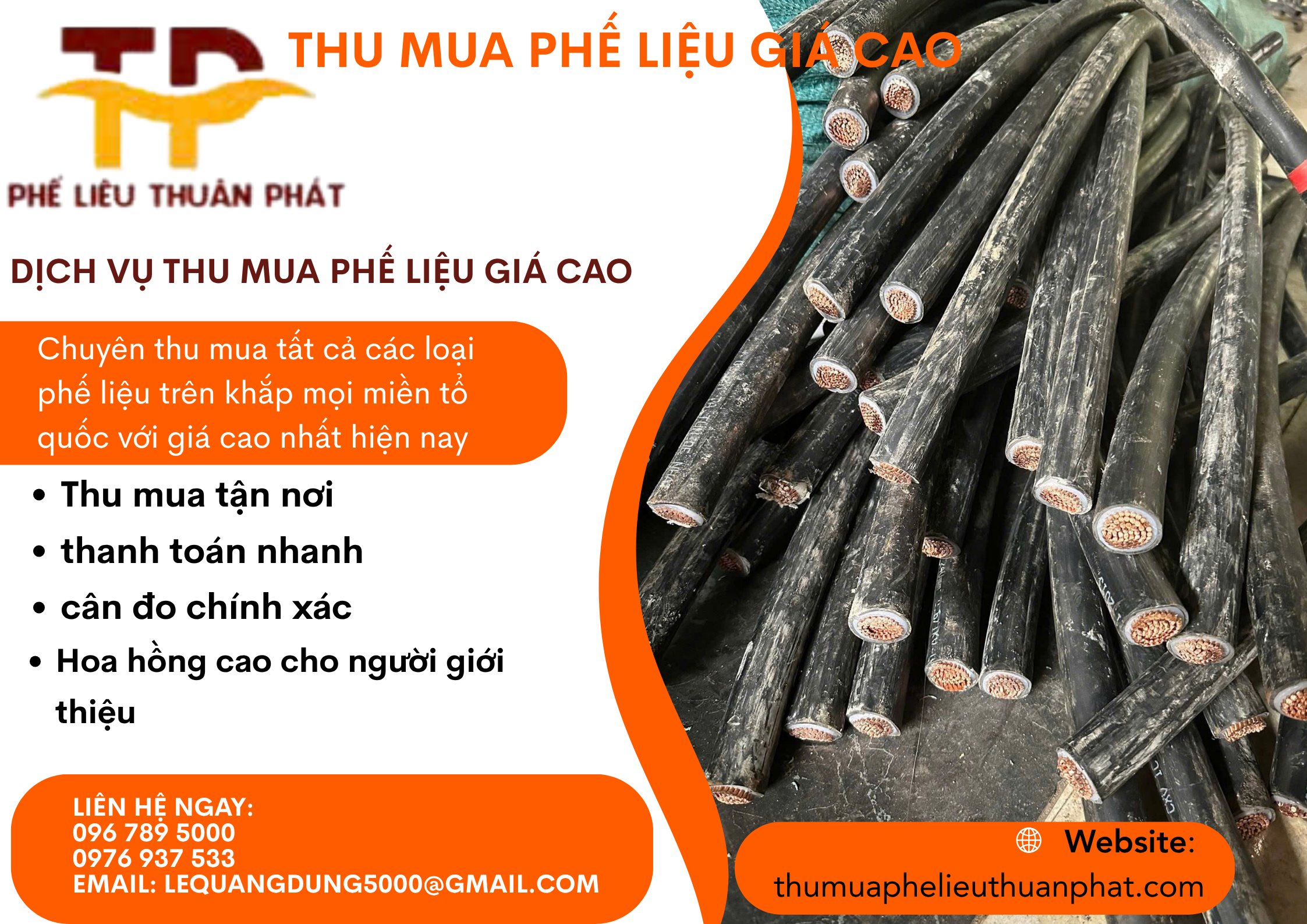 Thu mua dây cáp điện giá cao