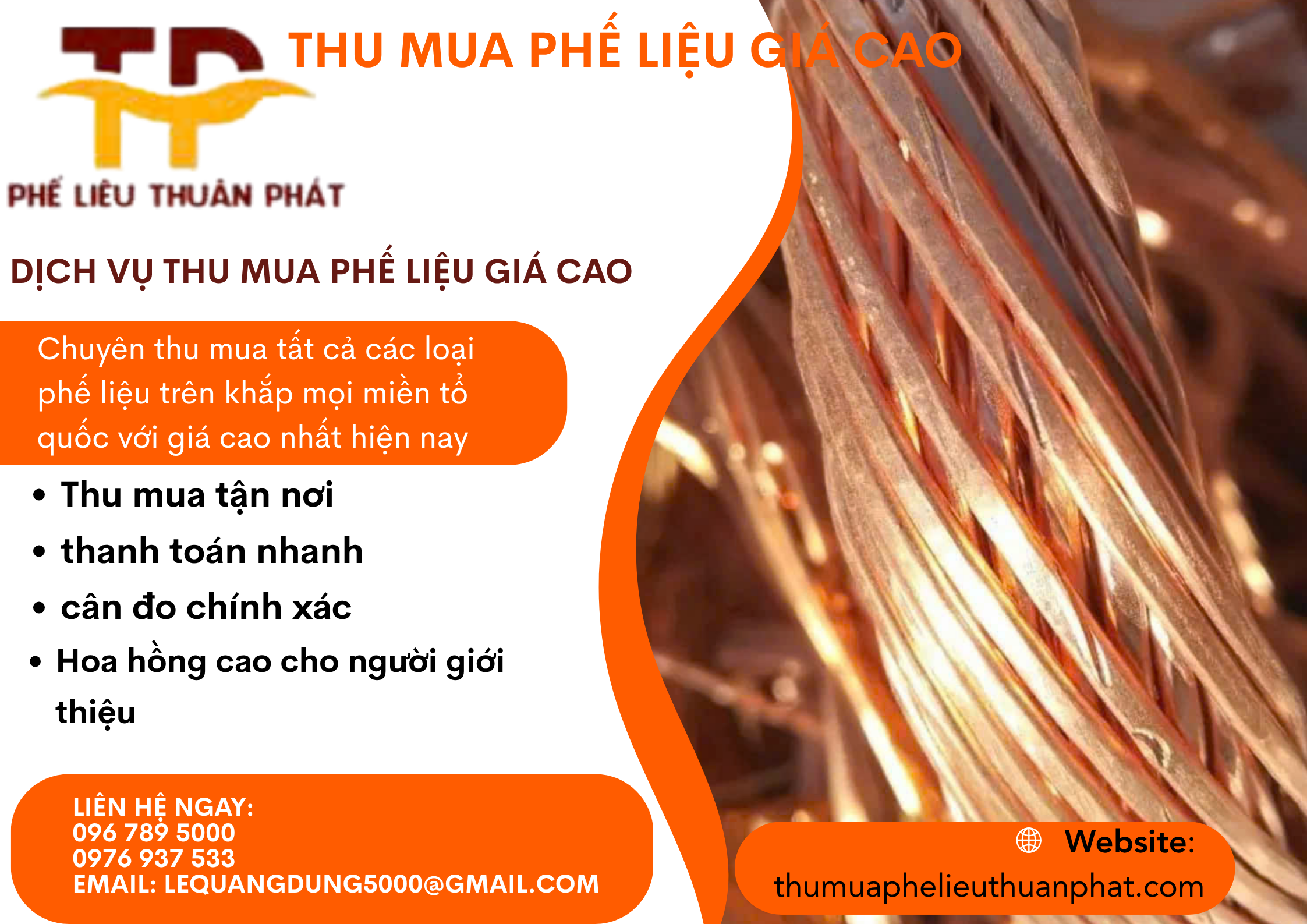 Thu mua phế liệu đồng gi&aacute; cao