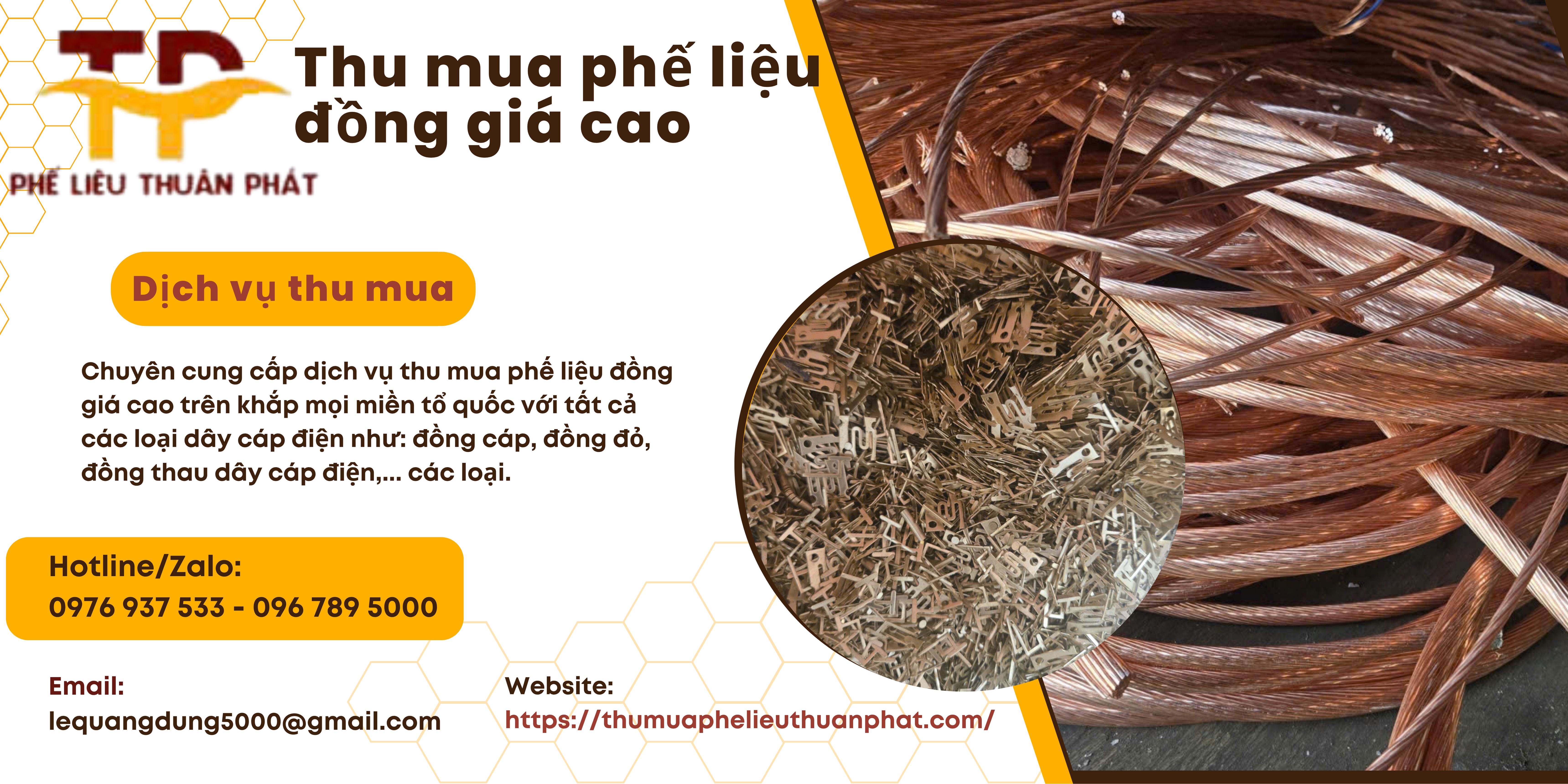 Thu mua đồng phế liệu giá cao tận nơi