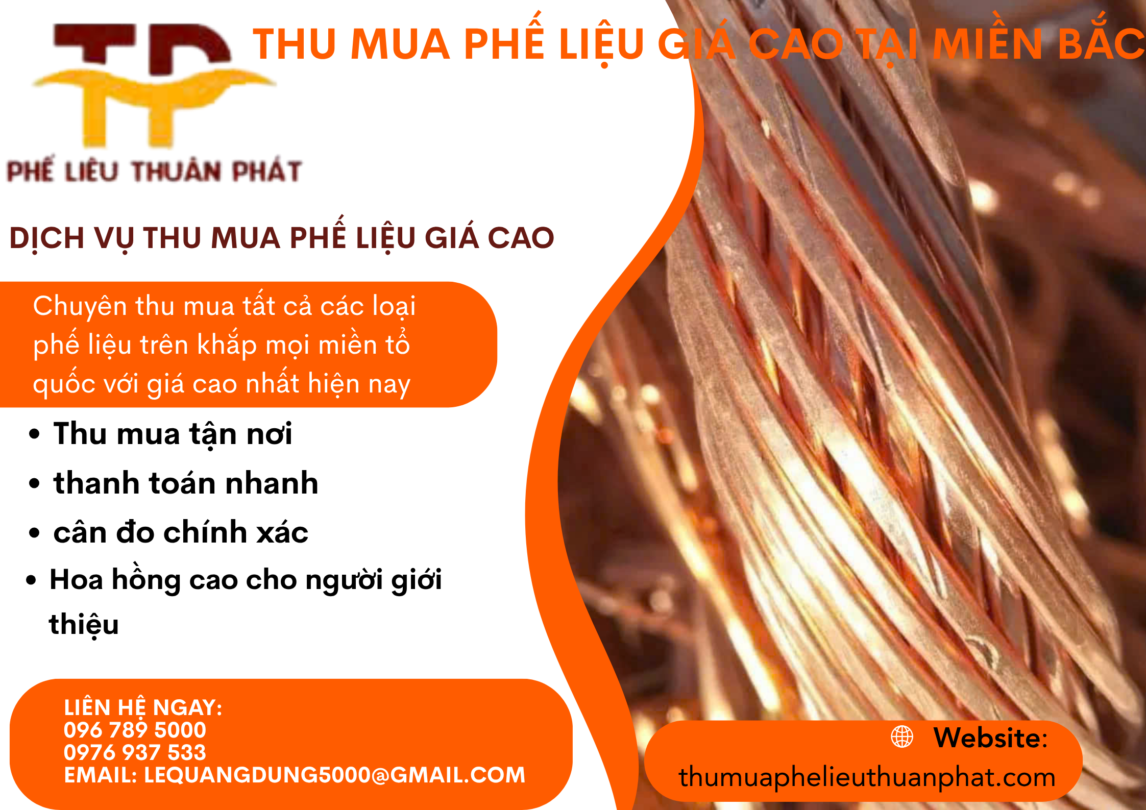 Thu mua phế liệu đồng giá cao