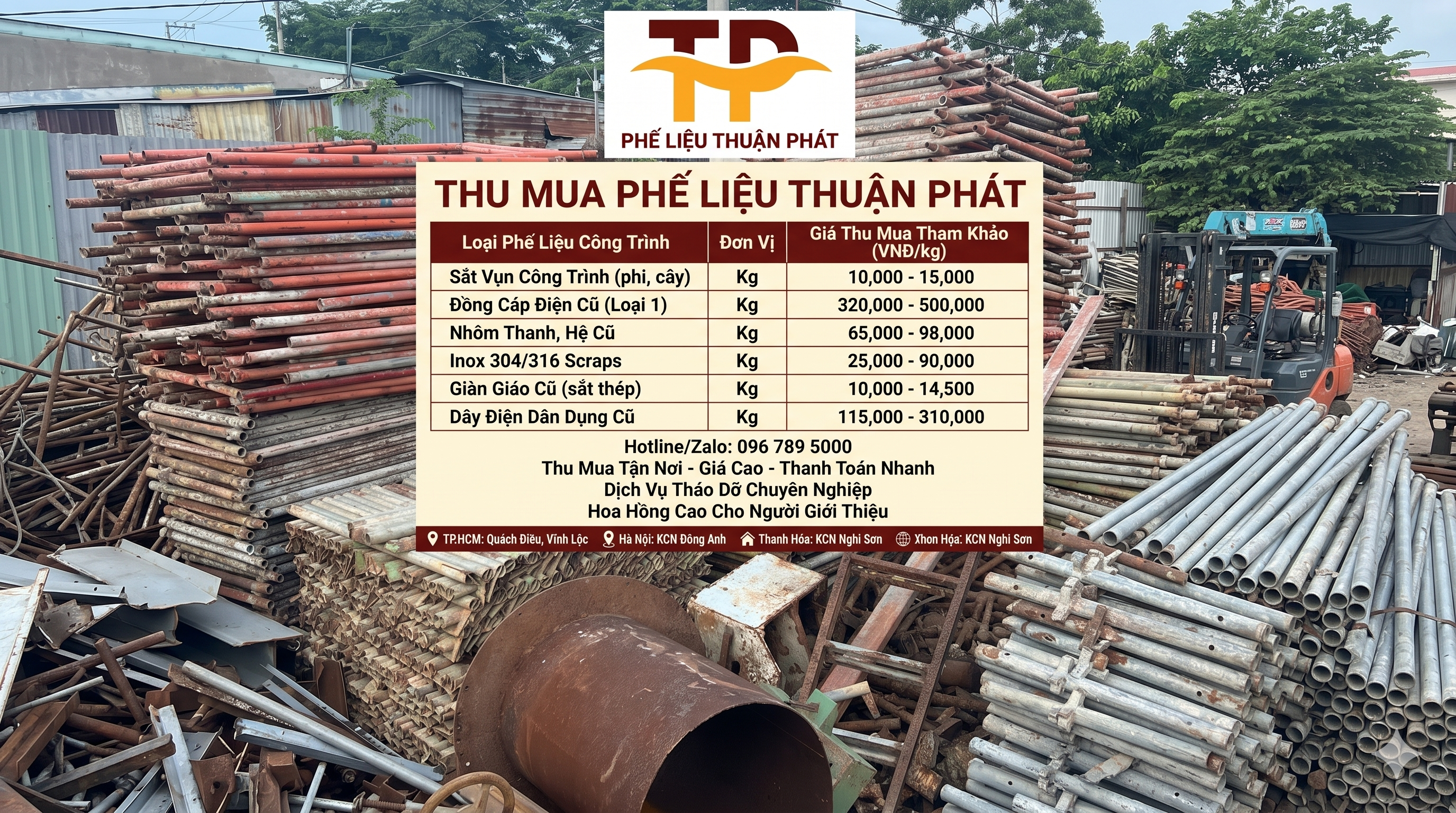 Thu Mua Phế Liệu Công Trình Giá Cao Toàn Quốc - Thu Gom Tận Nơi