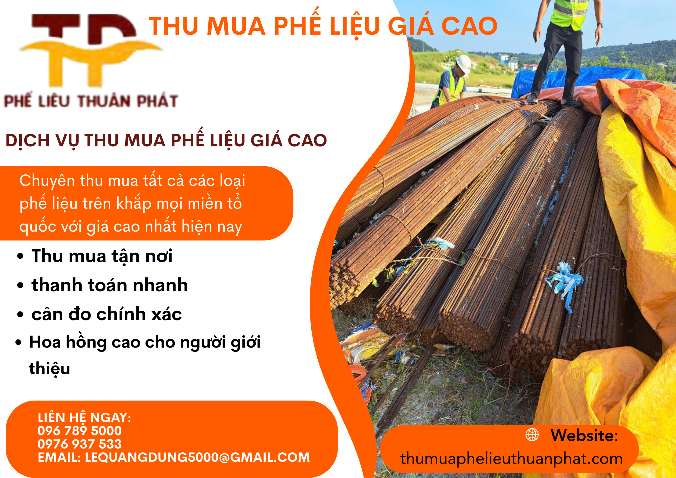 Thu mua sắt phế liệu công trình giá cao