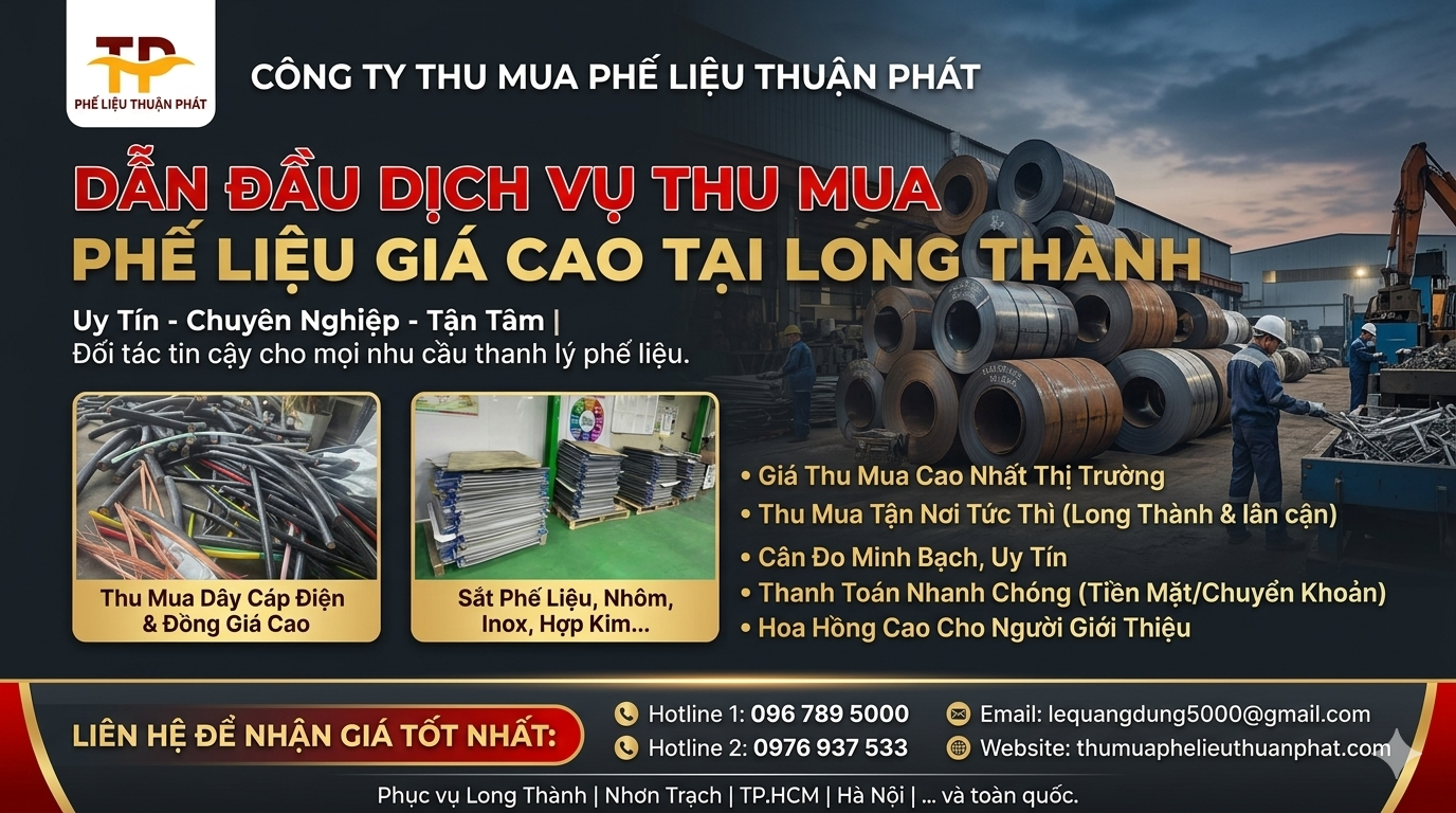 Thu mua phế liệu tại Long Thành