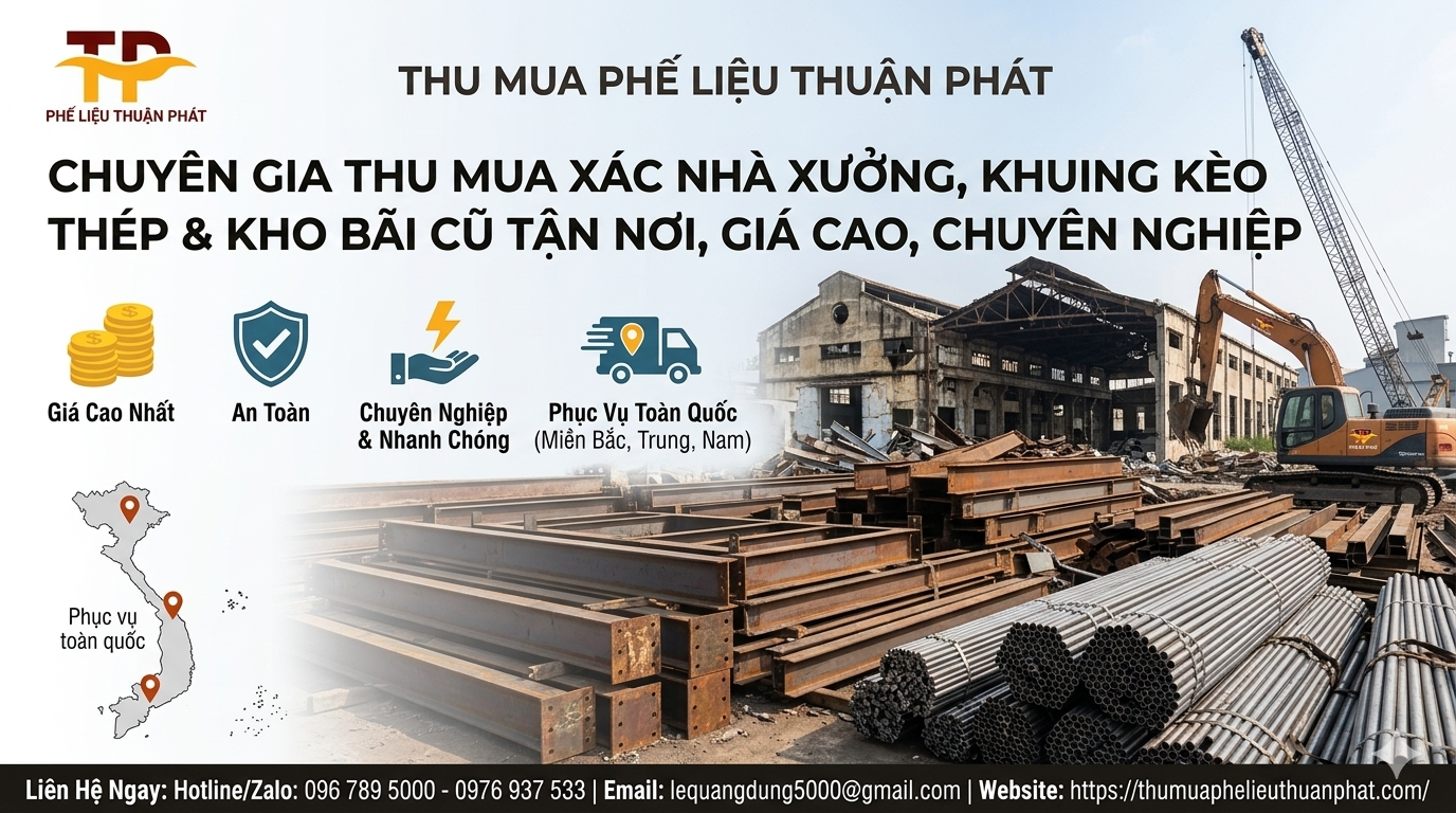 Thu mua x&aacute;c nh&agrave; xưởng cũ