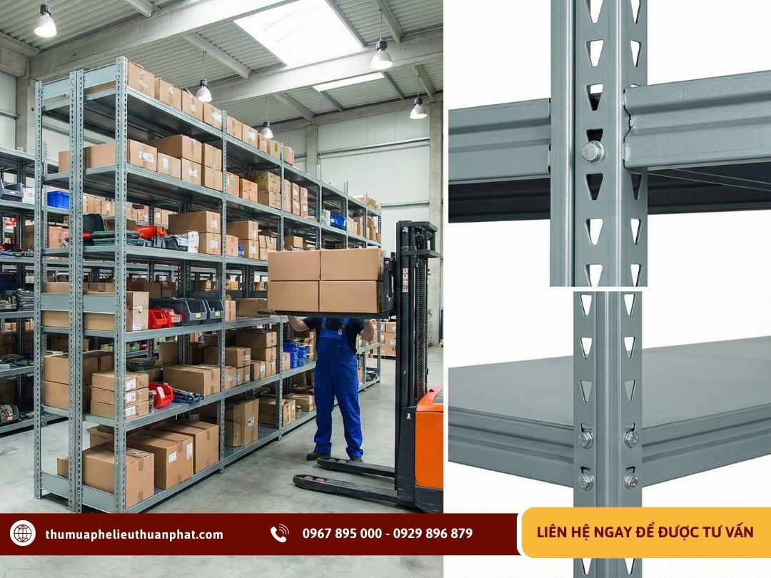 Thu mua kệ sắt thanh lý giá cao tại Thuận Phát